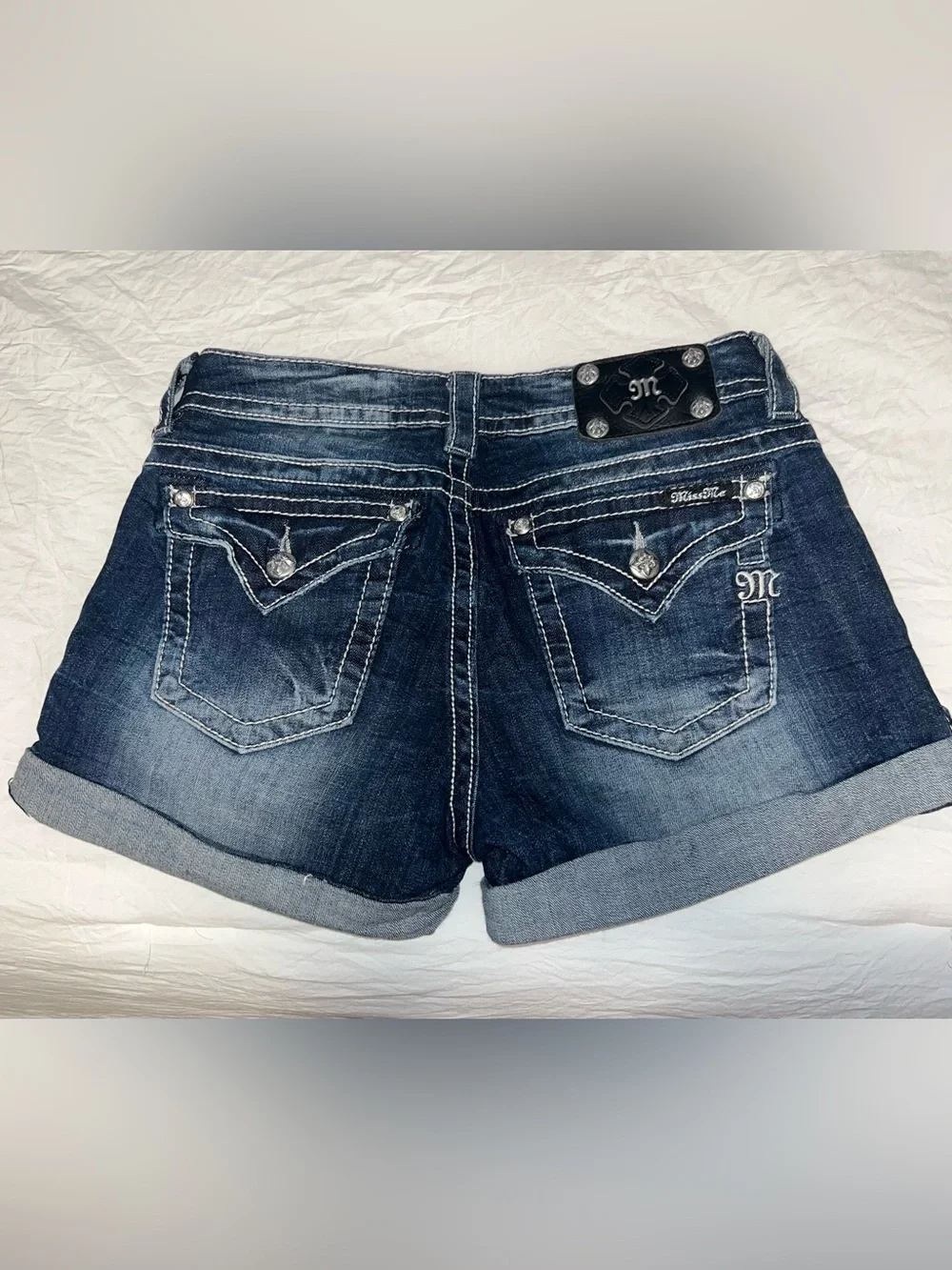 Miss Me Y2K Denim Shorts - Picture 2 of 5